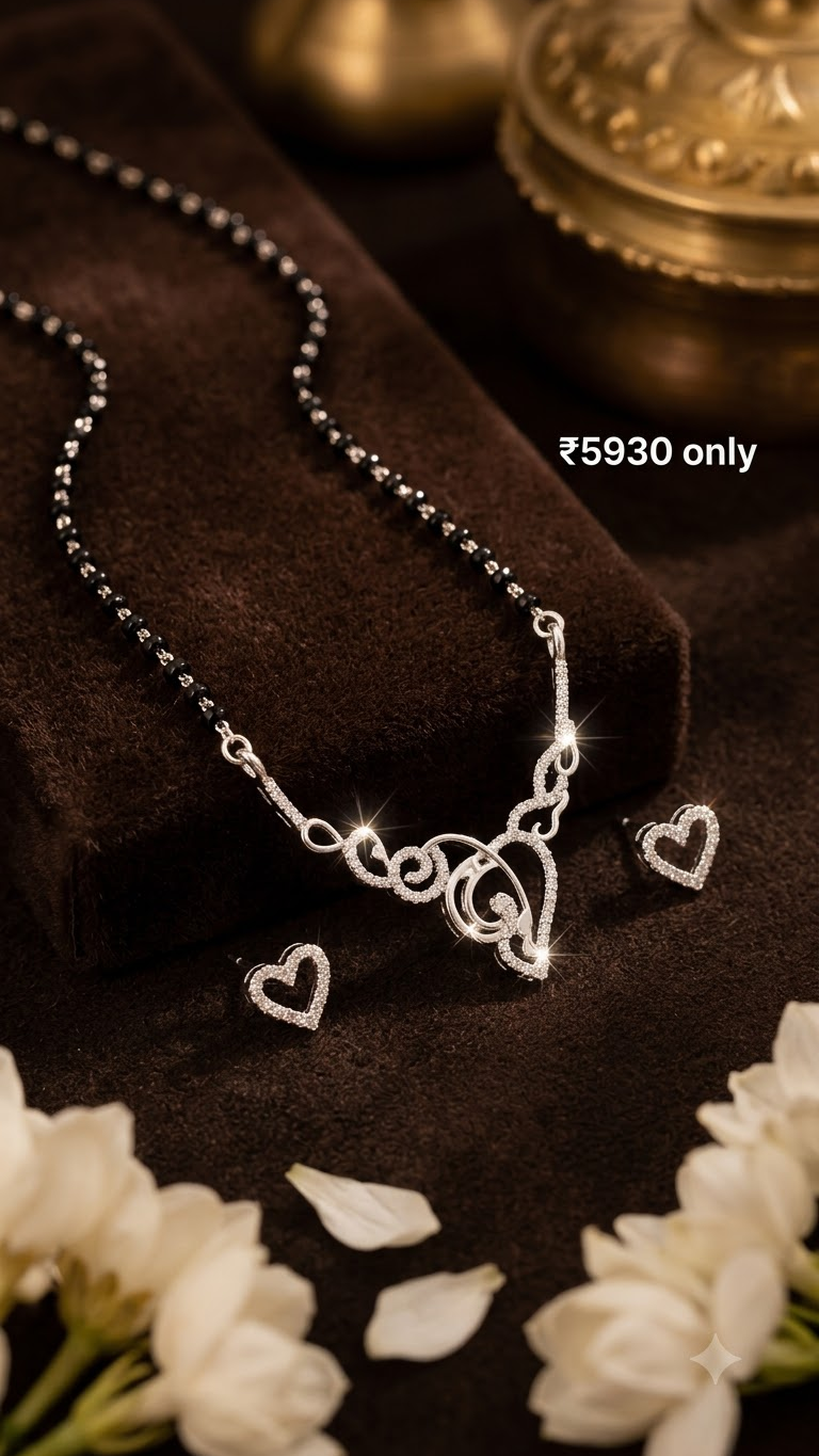 925 Silver Mangalsutra — Edit Details (Design 10) alternate view