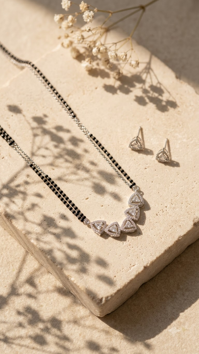 925 Silver Mangalsutra — Edit Details (Design 03) alternate view