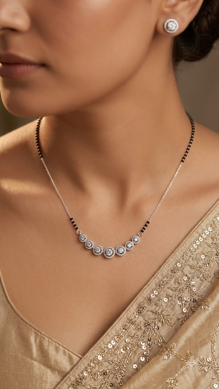 925 Silver Mangalsutra — Edit Details (Design 04) alternate view