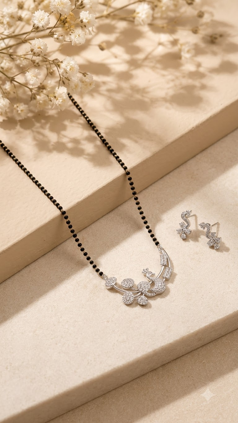 925 Silver Mangalsutra — Edit Details (Design 05) alternate view
