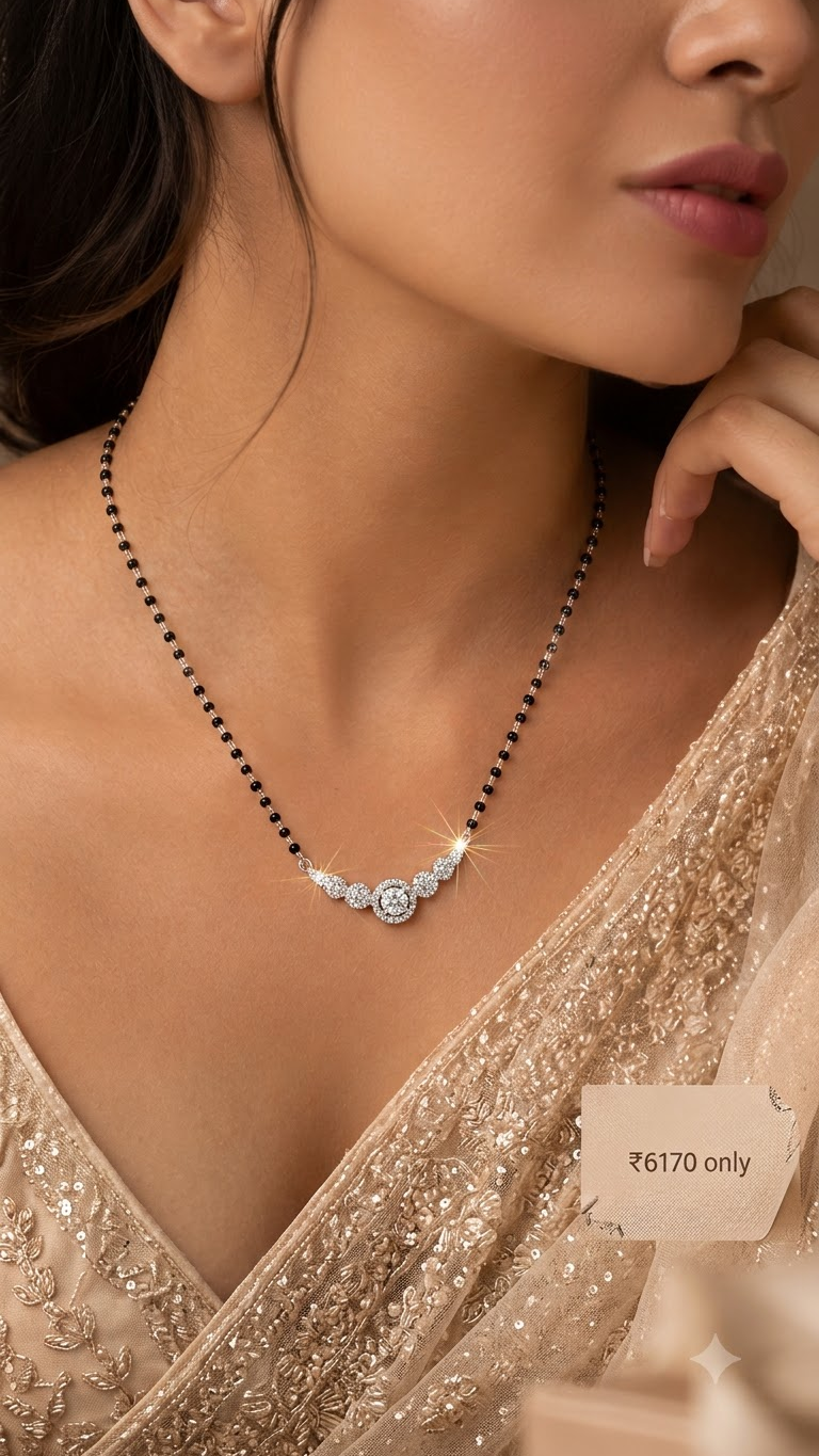 925 Silver Mangalsutra — Edit Details (Design 06) alternate view