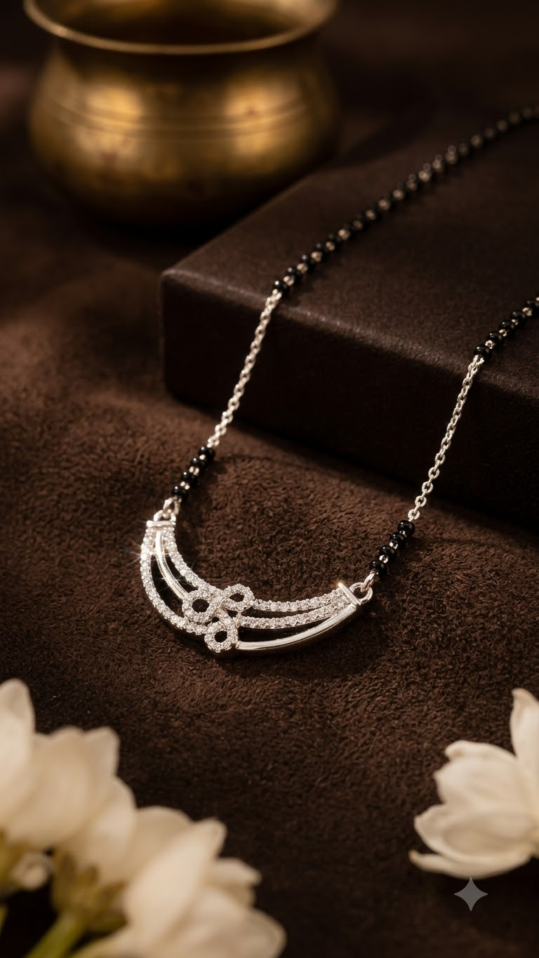 925 Silver Mangalsutra — Edit Details (Design 07) alternate view