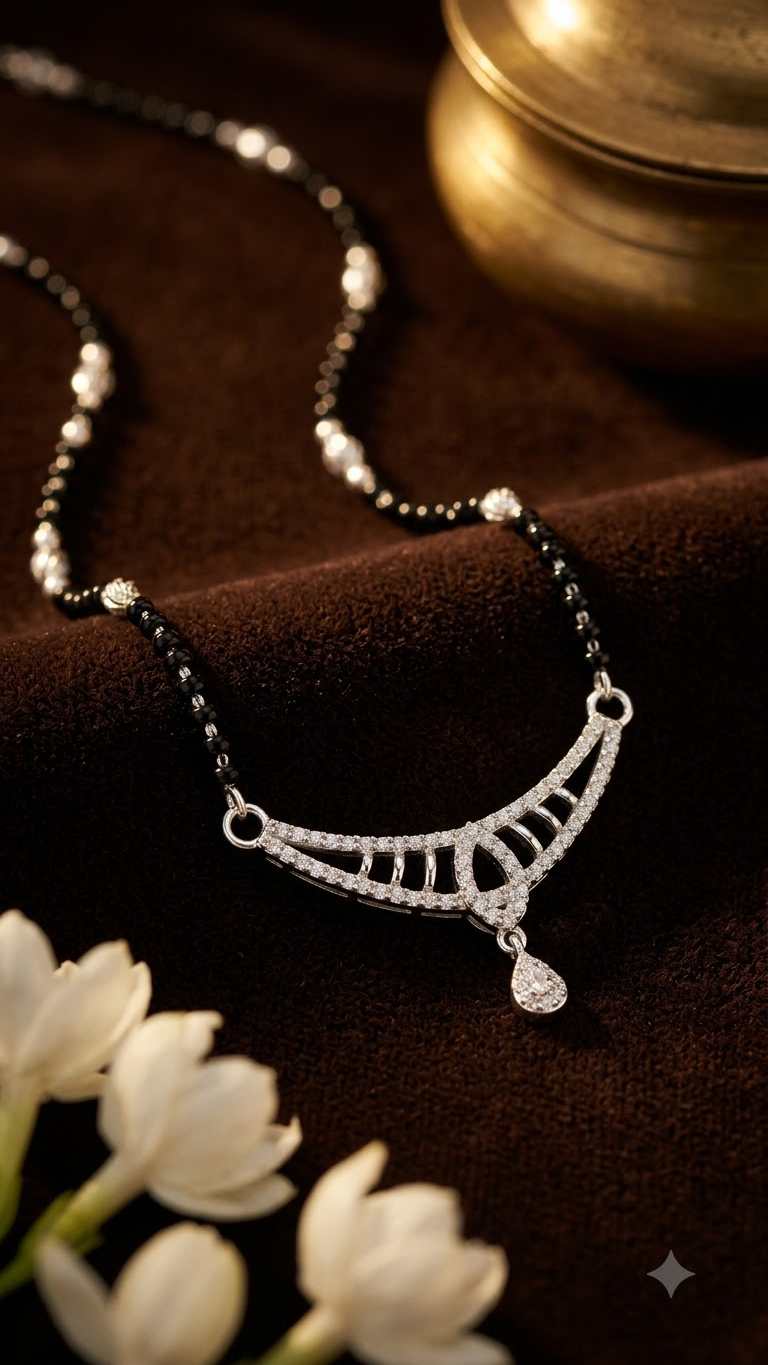 925 Silver Mangalsutra — Edit Details (Design 08) alternate view