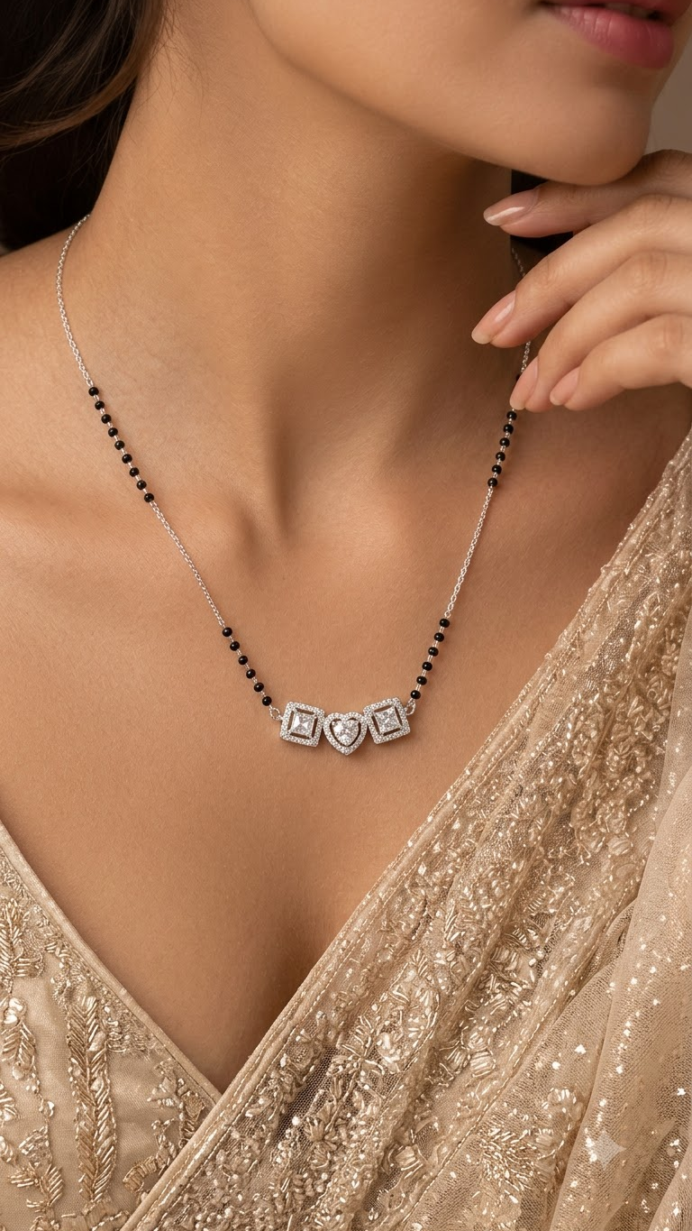 925 Silver Mangalsutra — Edit Details (Design 09) alternate view
