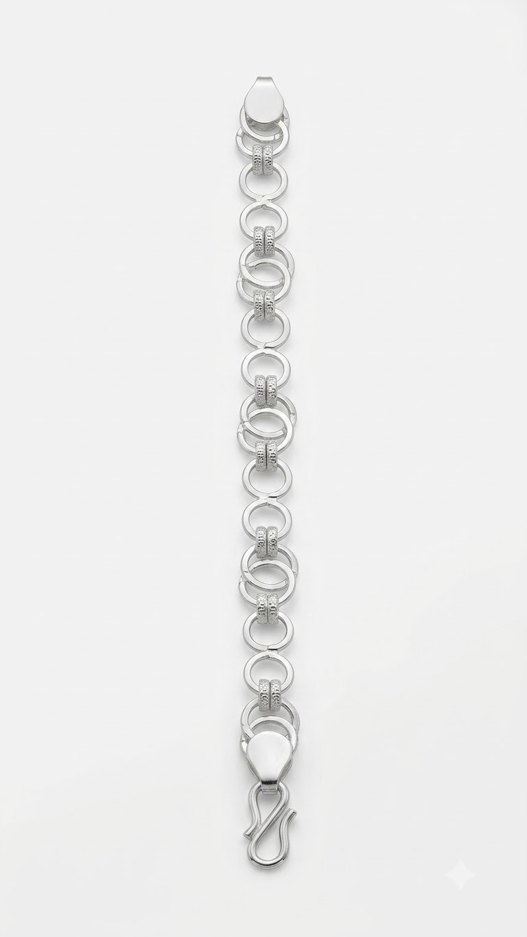 Men's Silver Bracelet — Edit Details (Design 07)