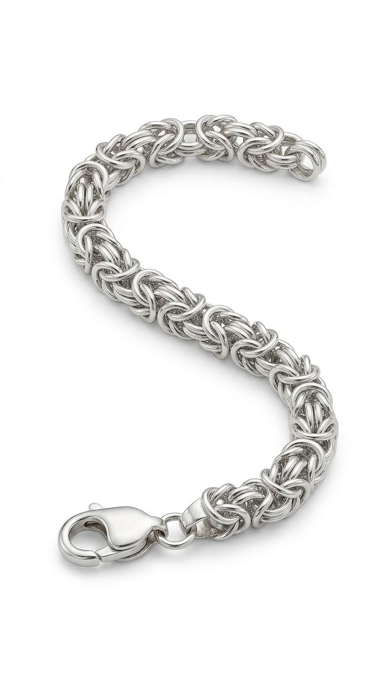 Men's Silver Bracelet — Edit Details (Design 08)